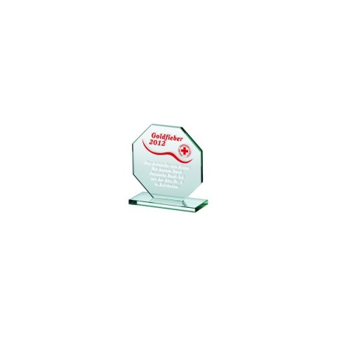 Trofeum Szklane Grawerowane + Wypełnienie Farbą