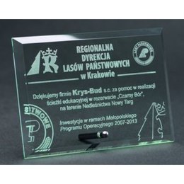 Trofeum Szklane Grawerowane