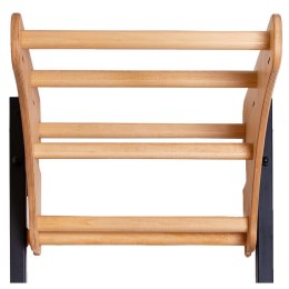 Drabinka gimnastyczna drewniano metalowa na 6 uchwytów z drewnianym drążkiem 310B PB210B