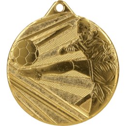 Medal 50mm stalowy złoty piłka nożna ME001/G