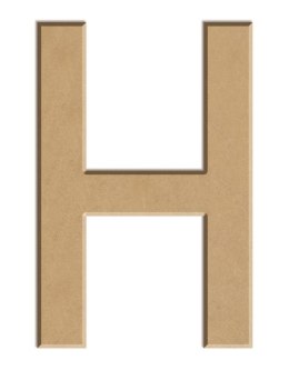 Litera płaska H z MDF H: 10 cm