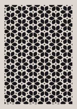 Szablon samoprzylepny 3D Geometr. Kwiaty