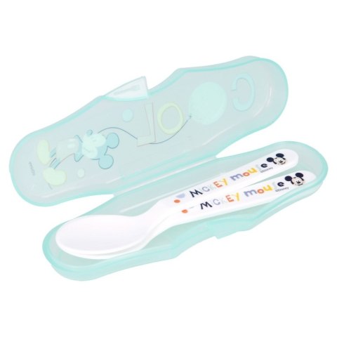 Mickey Mouse - Łyżeczka do karmienia 2 szt + etui