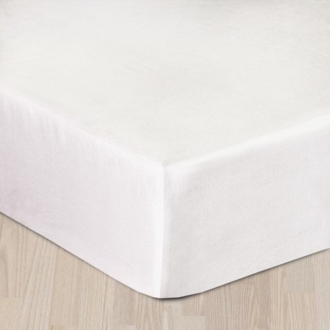 Prześcieradło satyna bawełniana z gumką biały 603/200x220