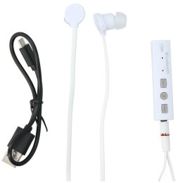 Grundig - Słuchawki douszne z adapterem Bluetooth (biały)