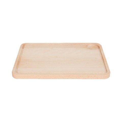 Drewniana Deska do Krojenia z rowkiem i dołkiem 40x30 - Buk