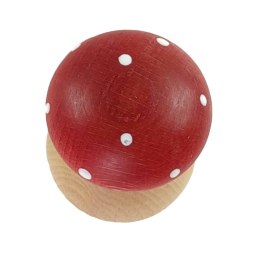 Drewniany dziadek do orzechów - grzybek czerwony