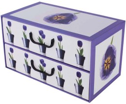 Pudełko kartonowe 2 szuflady poziome DONICZKI TULIPANY