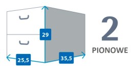 Pudełko kartonowe 2 szuflady pionowe STYL TYGRYS