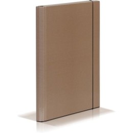 TECZKA SKRZYDŁOWA Z GUMKĄ A4 40 MM VAUPE, KAWOWY