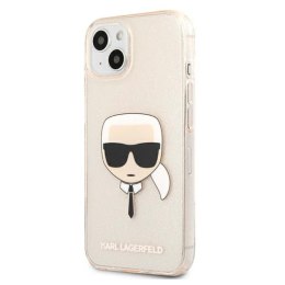 Karl Lagerfeld Choupette Head Glitter - Etui iPhone 13 (złoty)