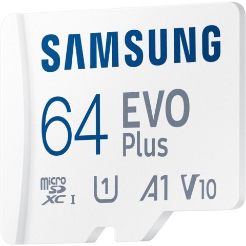 Samsung microSDXC EVO Plus - Karta pamięci 64 GB UHS-I U1 A1 V10 z adapterem