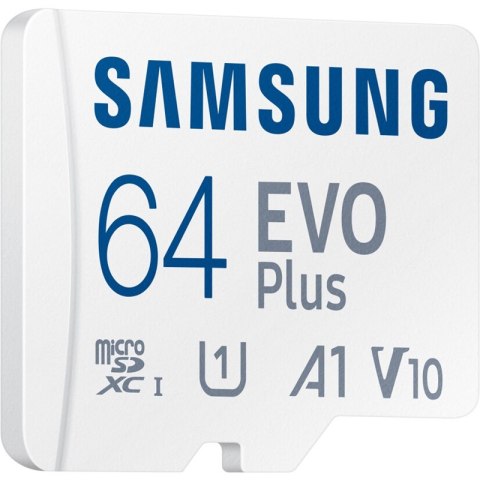 Samsung microSDXC EVO Plus - Karta pamięci 64 GB UHS-I U1 A1 V10 z adapterem