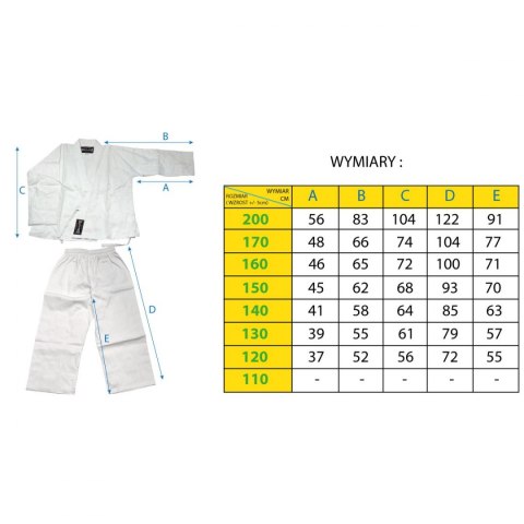 Kimono do karate 120cm Enero