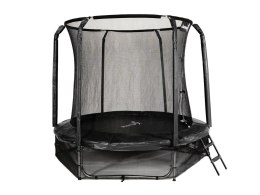 Trampolina Ogrodowa 244 cm / 8 FT Maxy Comfort Czarna Z Wewnętrzną Siatką