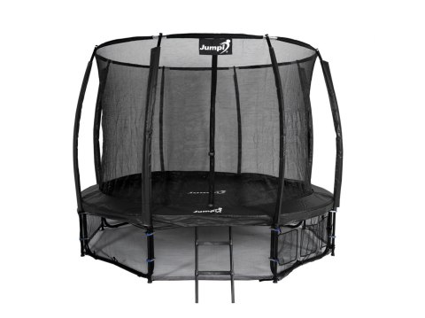 Trampolina Ogrodowa 312cm/10ft czarna Maxy Comfort PLUS Z Wewnętrzną siatką