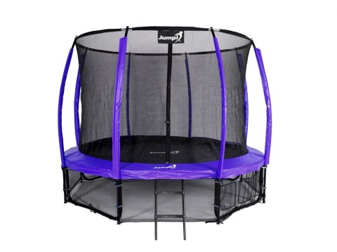 Trampolina Ogrodowa 374cm/12ft Fioletowa Maxy Comfort PLUS Z Wewnętrzną siatką