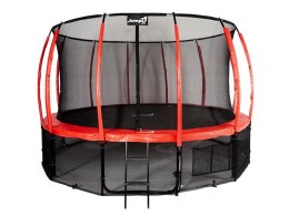 Trampolina Ogrodowa 435cm/14ft czerwona Maxy Comfort Plus Z Wewnętrzną siatką