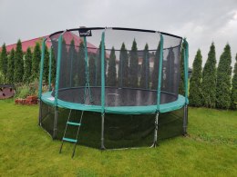 Trampolina Ogrodowa Z Wewnętrzną siatką Jumpi Maxy Comfort 487cm/16ft zielona