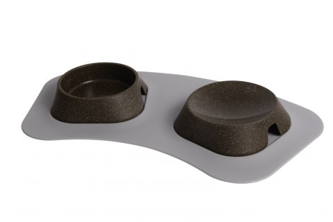 Mata 43x22cm pod miski CIEMNO-SZARA FIBOO