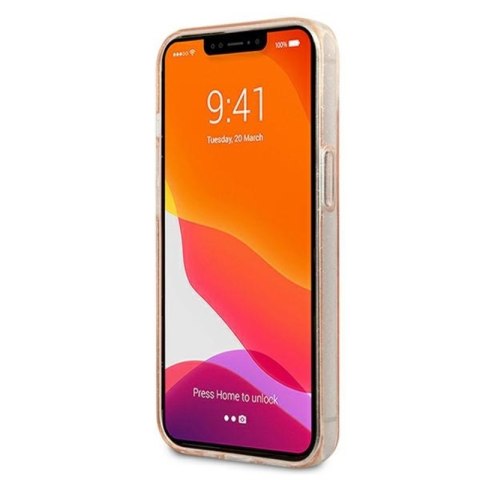 Guess Glitter 4G Big Logo - Etui iPhone 13 mini (złoty)