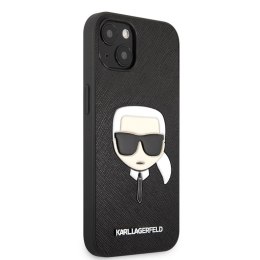 Karl Lagerfeld Saffiano Ikonik Karl`s Head - Etui iPhone 13 (czarny)