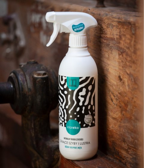 Płyn do mycia szyb i luster grejfrutowo-miętowy butelka 500ml KLAREKO