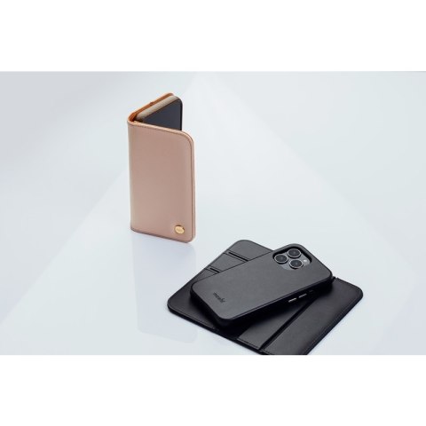 Moshi Overture - Etui 3w1 z klapką iPhone 13 Pro Max (antybakteryjne NanoShield™) (Jet Black)