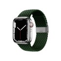 Crong Wave Band - Pleciony pasek do Apple Watch 38/40/41 mm (zielony)