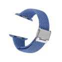 Crong Wave Band - Pleciony pasek do Apple Watch 42/44/45 mm (niebieski)