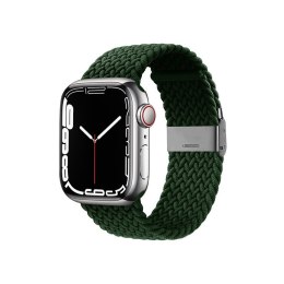 Crong Wave Band - Pleciony pasek do Apple Watch 42/44/45 mm (zielony)