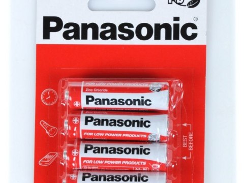 Bateria Cynkowo-węglowa Panasonic 1,5V R6 AA - Blister 4 Sztuki