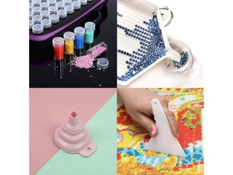 Akcesoria Haft Diamentowy, Etui + 60 Pojemników Zestaw Do Diamond Painting