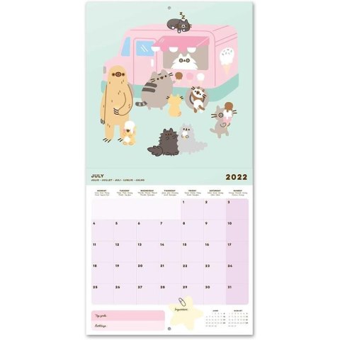 Pusheen - Kalendarz ścienny 30 x 30 cm 2022 z kolekcji Foodie