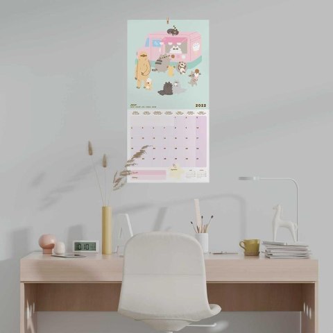 Pusheen - Kalendarz ścienny 30 x 30 cm 2022 z kolekcji Foodie