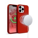 Crong Color Cover Magnetic - Etui iPhone 13 Pro MagSafe (czerwony)