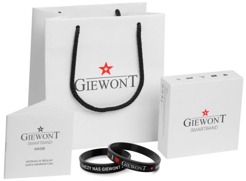 Smartband Giewont Czarny GW200-2 + Pasek Biały